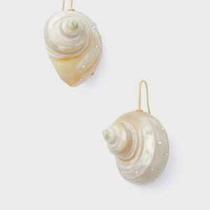 Tuckernuck Gold and Cream Shell Earrings